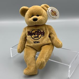 Hard Rock Cafe Kona Isaac Beara 1st in series of 5 Plush Brown Beanie Bear
